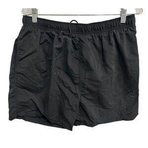 Trader Bay Black Nylon Swim Trunks With Mesh Lining Back Pocket Size L